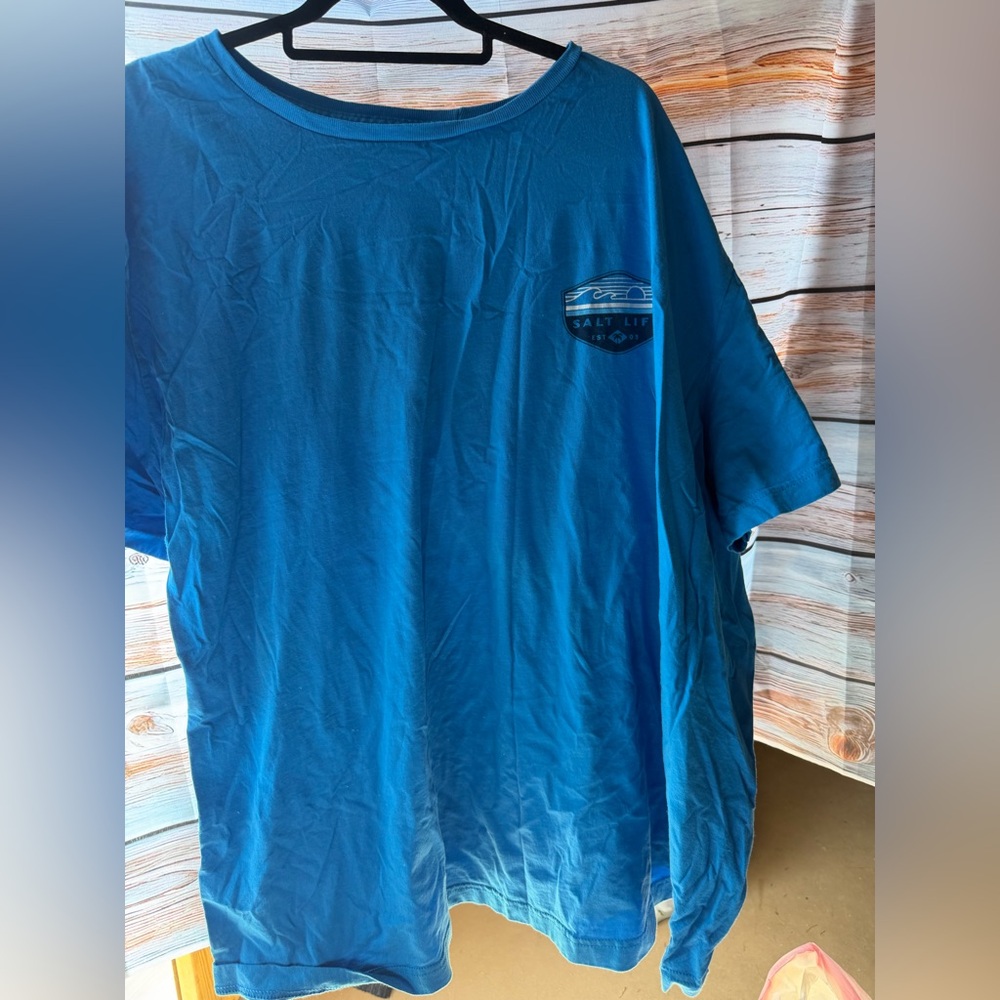 Salt Life Teal-Blue Short Sleeve‎ Crew Neck Tee